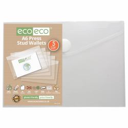 A6 95% Recycled Clear Press Stud Wallets [5]