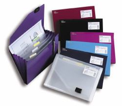 Snopake 6-Part Expanding Organiser - Electra Assorted personal organizer (Snopake Organiser 6 part A4 Electra Assorted- 10 Organisers)