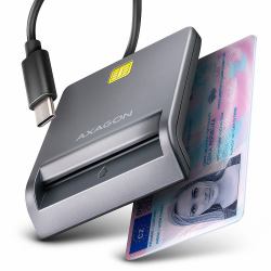 Axagon CRE-SM3TC USB-C Smart / ID card Flat Reader (*CRE-SM3TC smart card reader USB-C)