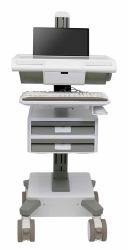 Ergotron M021-0101-111001-1-0 All-in-One PC/Workstation Halterungen/ Ständer 19,5 kg Weiß, Grau 43,2 cm [17"] (Mosaic Laptop Cart, Tier 2 Std 1x1)