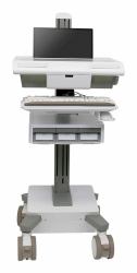 Ergotron M021-0101-130001-1-0 All-in-One PC/Workstation Halterungen/ Ständer 19,5 kg Weiß, Grau 43,2 cm [17"] (Mosaic Laptop Cart, Tier 1 Std 3)