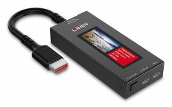Lindy HDMI 8K60 Signal Analyzer Schwarz (HDMI 8K60 SIGNAL ANALYZER - FOR PROFESSIONAL HDMI AV SIGNALS)