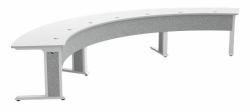 Middle Atlantic Products FM-TAR-1846430-D8W Schreibtisch (FORUM TABLE IN ARC SHAPE 184 INCH WIDTH)