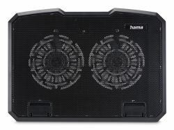 Hama Black Metal Llaptop-Kühlpad 39,6 cm [15.6"] Schwarz (BLACK METAL LAPTOP COOLER 2 FAN 40CM)