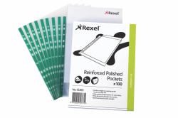 Rexel Copy-King Punched Pockets A4 90 Micron [100]