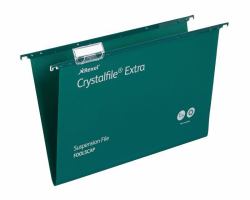 Rexel Crystalfileâ¢ Extra Foolscap Suspension File Green [25]