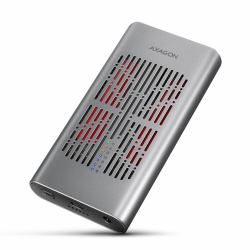 Axagon EEM2-20GD Externes USB-C 20Gbps Gehäuse für zwei M.2 NVMe SSDs mit Klon-Funktion (AXAGON USB-C 10 Gbps M.2 Adapter for N)