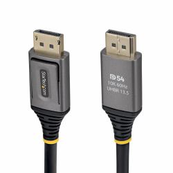 StarTech.com Câble DisplayPort 2.1 de 3m, Câble DisplayPort DP54 Certifié VESA, 8K 60Hz Non Compressé, 10K 60Hz/8K 144Hz/4K avec DSC 1.2a, Câble d'Écran DP 2.1 (DISPLAYPORT 2.1 CABLE 8K 60HZ ...