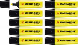 STABILO BOSS ORIGINAL Highlighter Box of 10 Yellow