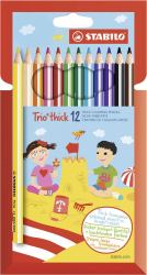 STABILO Trio thick Triangular Colouring Pencil Pack of 12 Assorted Col