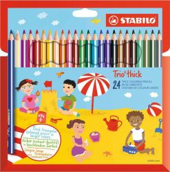 STABILO Trio thick Triangular Colouring Pencil Pack of 24 Assorted Col