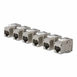 StarTech.com Cat8 Keystone Jack, 6-Pack RJ45 Ethernet Keystone Jacks, STP Cat8 Wall Jack, 180-Degree Toolless (CAT8 STP KEYSTONE JACK 6-PACK - 180-DEGREE/TOOLLESS/SHIELDED)
