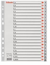 Esselte 100111 tab index Alphabetic tab index Polypropylene [PP] Grey (Esselte register PP A4 A-Ã grÃ¥)