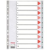 Esselte Index 1-10 PP A4 Grey (Esselte register PP A4 1-10 grÃ¥)