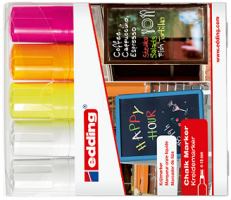 Edding 4095 chalk marker Bullet Grey, Orange, Pink, White, Yellow 5 pc[s] (e-4095/5 S Prof Chalk Marker Set Assorted [5])