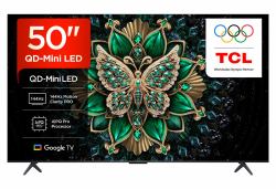 TCL C6K 50C6K-UK Fernseher 127 cm [50"] 4K Ultra HD Smart-TV WLAN Metallisch (TCL C6K 50 PREMIUM QD-MINI LED TV)