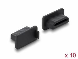DeLOCK Staubschutz für HDMI-A Buchse 10 Stück Silikon schwarz (Delock - Staubschutzhaube fÃ¼r Kabel - for HDMI-A female - Schwarz [Packung mit 10 StÃ¼ck])