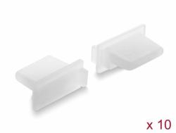 DeLOCK Staubschutz für USB Typ-A Buchse 10 Stück Silikon transparent (Delock - Schutzumschlag - fÃ¼r USB Typ-A Buchse - durchsichtig [Packung mit 10])