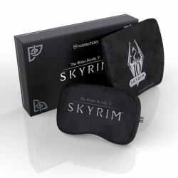 noblechairs Skyrim Neck pillow/Lumbar pillow Black 2 pc[s] (noblechairs Memory Foam Pillow Set Skyrim 10th Anniversary Edition)