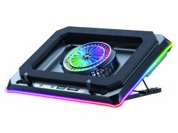 Conceptronic THYIA04B Gaming Laptop Cooling Pad, RGB, Sealed Foam, Mobile Holder (Gaming Laptop Cooling Pad, - Rgb, Sealed Foam, Mobile - Holder - Warranty: 12M)