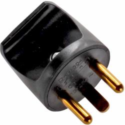 Power Plug [round], Black - Warranty: 300M