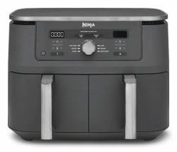 Ninja DZ400EU friggitrice Doppia 9,5 L Indipendente 2470 W Friggitrice ad aria calda Grigio (Ninja DZ400EU Dual Zone HeiÃluftfritteuse)