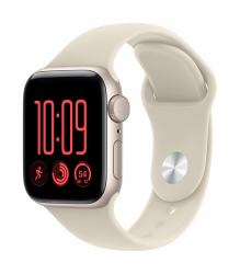 Apple Watch SE [3nd generation] SE 3 GPS 40mm Starlight Aluminium Case with Sand Sport Band - S/M (WATCH SE 3 GPS 40MM STARLIGHT - ALU. CASE SAND SPORT BAND S/M)