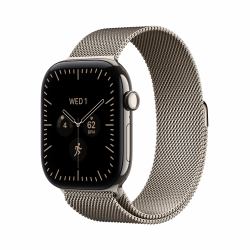 Apple Watch Series 12 GPS + Cellular, cassa 42 mm in titanio naturale con loop in maglia milanese naturale (Apple Watch 12 42 Nat Ti Nat Mil Cel)