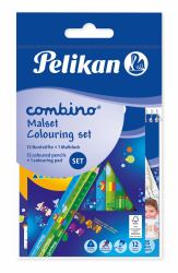 Pelikan 812726 colour pencil Multicolour 12 pc[s] (Pelikan Ausmal-Set Combino, Block + 12 Buntstifte)