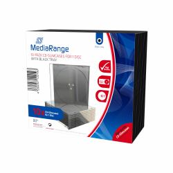 MediaRange BOX32 CD-Hülle DVD-Hülle 1 Disks Schwarz, Transparent (MEDIARANGE CD SLIMCASE FOR 1 DISC 5.2MM, BLACK TRAY 10PCK)
