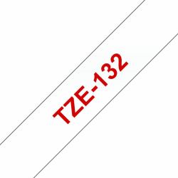 Brother TZE-132 Etiketten erstellendes Band Rot auf Transparent (Brother TZe-132 - Rot auf durchsichtig - Rolle [1,2 cm x 8 m] 1 Kassette[n] laminiertes Band - fÃ¼r Brother PT-D210, D600, H110, P...