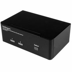 StarTech.com 2 Port DisplayPort Dual Monitor KVM Switch - 4K 60Hz (4K DUAL-MONITOR KVM SWITCH FOR - DISPLAYPORT COMPUTERS MONITORS)