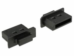 DeLOCK 64025 Steckdosensicherung Displayport Schwarz 10 Stück[e] (Staubschutz fÃ¼r Displayport Buchse mit Griff 10 StÃ¼ck schwarz Delock)