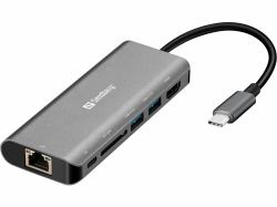 Sandberg USB-C Dock HDMI+LAN+SD+USB100W 