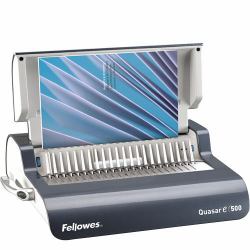 Fellowes 5620901 Bindemaschine 500 Blätter Graphit (Comb Binding Machine Quasar E 500 230v EU/UK)