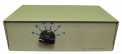 Cables Direct SB-306 Drucker-Switch Kabelgebunden (6 Port D25 [F] Serial Switch Box)