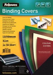 Fellowes Delta A4 Papier Schwarz 100 Stück[e] (A4 Leatherboard Covers Black 100pk [FSC])