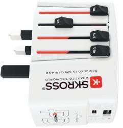 Skross 1.302332 mobile device charger Digital camera, E-book reader, Laptop, Power bank, Smartphone, Smartwatch, Tablet White AC Indoor 