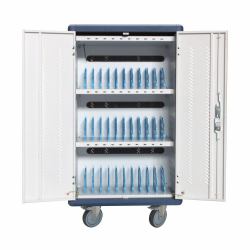 Techly I-CABINET-30DUTY portable device management cart/cabinet White, Blue 