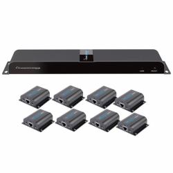 Techly HDMI 1x8 Extender Splitter over CAT6/6a/7 50m with IR pass-back IDATA EX-HL81TY 