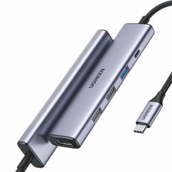 Ugreen 15495 laptop dock/port replicator Wired USB 3.2 Gen 1 [3.1 Gen 1] Type-C Grey 
