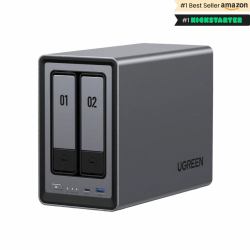Ugreen NASync DXP2800 NAS System 2-Bay Compact Intel® N N100 8 GB DDR5 0 TB UGOS Pro Black 