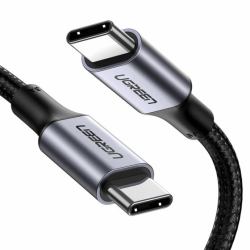 Ugreen 70427 USB cable USB 2.0 1 m USB C 0.48 Gbit/s 100 W Black, Silver 