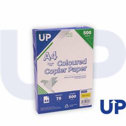 UP Coloured A4 Copier Paper 70GSM Bright Yellow - 500 sheets