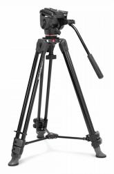vitec group Manfrotto Video Alu with 500X Fluid Head tripod Digital/film cameras 3 leg[s] Black 