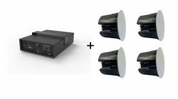 Vivolink Audiopack Subwoofer 6.5 + 4 x premium 40W ceiling speakers [Limited Bundle Pack Offer] Black Wired 110 W 