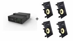 Vivolink Audiopack Subwoofer + 4 x premium in-wall speakers - [Limited Bundle Pack Offer] Black Wired 110 W 