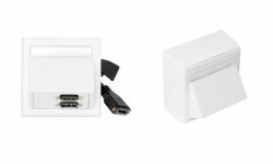 Vivolink WI221292 socket-outlet HDMI + DisplayPort + 3.5mm White 